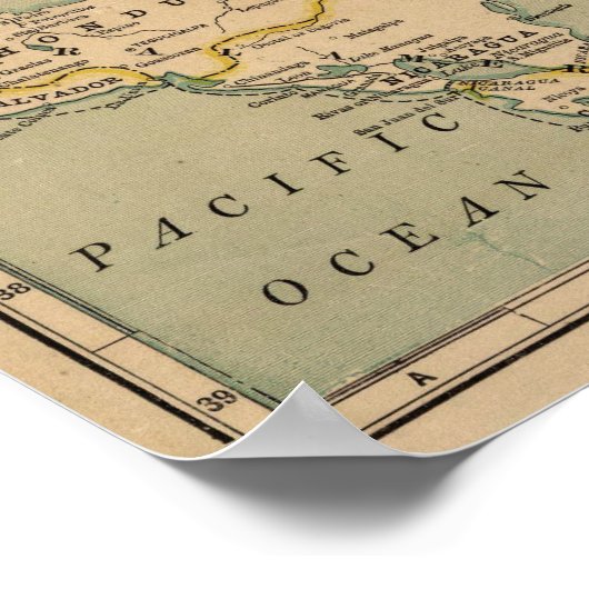  Spoorwegkaart van Florida (1896) Poster (Hoek)