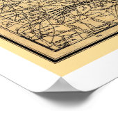 Spoorwegkaart Zuid-Maryland 1881 Poster (Hoek)