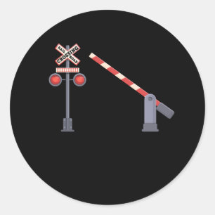 Spoorwegkruising Barrier Sign Halloween Costume D Ronde Sticker