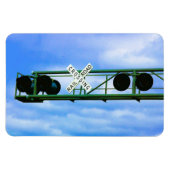 Spoorwegkruising Cantilever - Inverted Crossbuck Magneet (Horizontaal)