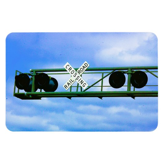 Spoorwegkruising Cantilever - Inverted Crossbuck Magneet (Horizontaal)