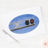 Spoorwegkruising Cantilever Ovale Sticker (Envelop)