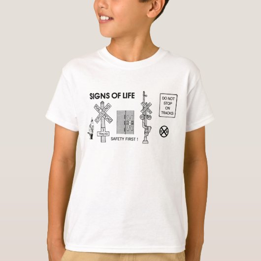 Spoorwegkruising Lifesaving Signalering Kinder T-shirt (Voorkant)