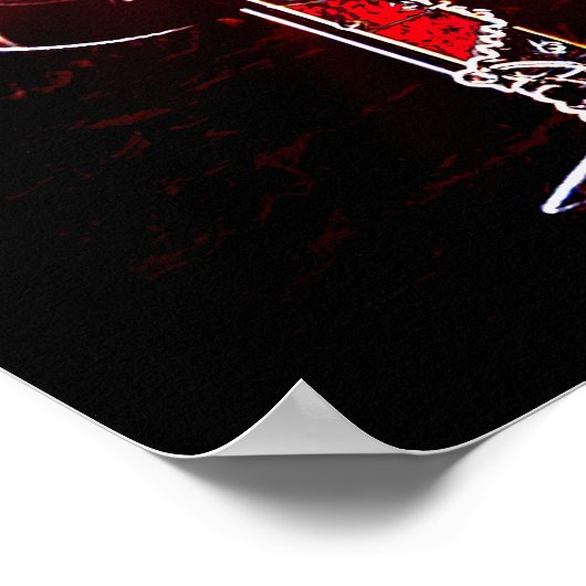 Spoorwegkruising Signals Neon Poster (Hoek)