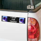 Spoorwegkruissignaal in paars bumpersticker (Op Truck)