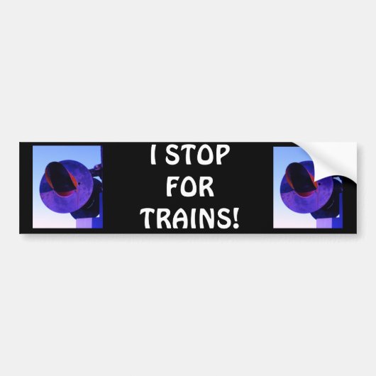 Spoorwegkruissignaal in paars bumpersticker (Voorkant)