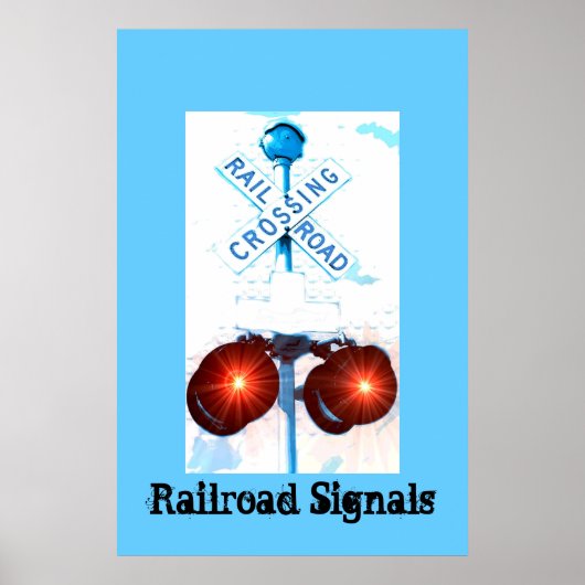Spoorwegkruissignaal Poster (Voorkant)