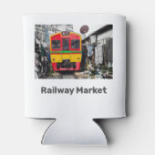 Spoorwegmarkt Mae Klong  Thailand Retro Blikjeskoeler (Achterkant)