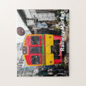 Spoorwegmarkt Mae Klong Thailand Retro Legpuzzel (Verticaal)
