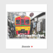 Spoorwegmarkt Mae Klong Thailand Retro Sticker (Vel)