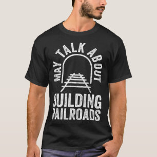 Spoorwegmotor en spoorwegarbeider t-shirt