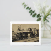 Spoorwegmotor Flint & Pere Marquette # 11 sepia Briefkaart (Staand voorkant)