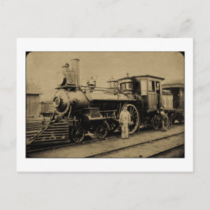Spoorwegmotor Flint & Pere Marquette # 11 sepia Briefkaart