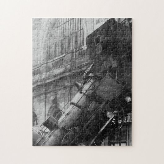 Spoorwegontsporing op station Montparnasse - 1895 Legpuzzel (Verticaal)