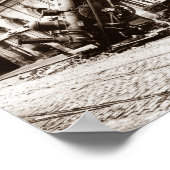 Spoorwegontsporing op station Montparnasse - 1895 Poster (Hoek)