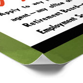 Spoorwegpersoneel dringend nodig poster (Hoek)