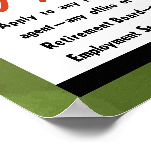 Spoorwegpersoneel dringend nodig poster (Hoek)