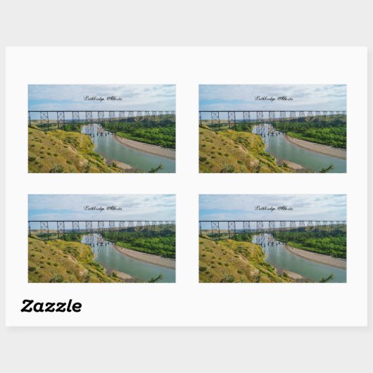 Spoorwegpictogram Lethbridge Rechthoekige Sticker (Vel)