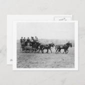 Spoorwegrassfoto van stagecoach briefkaart (Voorkant / Achterkant)