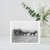 Spoorwegrassfoto van stagecoach briefkaart (Staand voorkant)