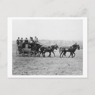 Spoorwegrassfoto van stagecoach briefkaart