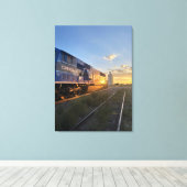 Spoorwegstad Canvas Afdruk (Insitu (Houten vloer))