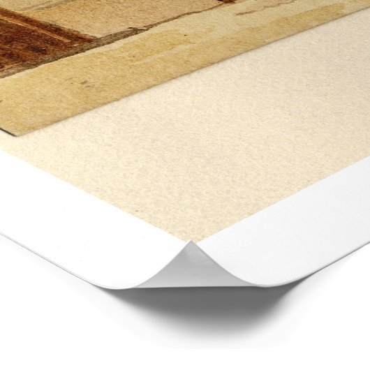 Spoorwegstad op Prairie Poster (Hoek)