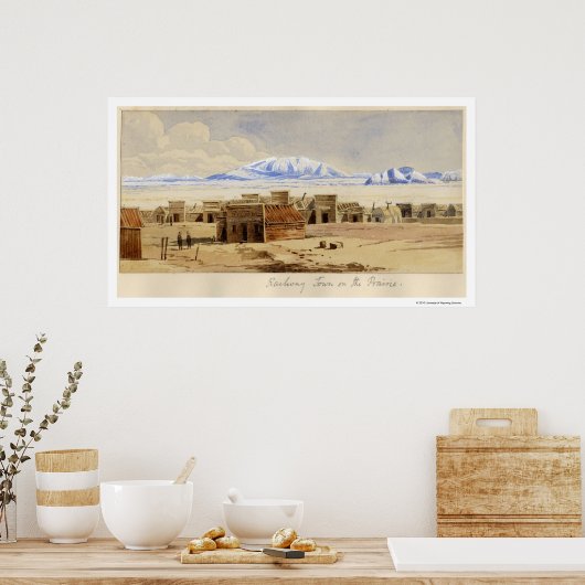 Spoorwegstad op Prairie Poster (Keuken)