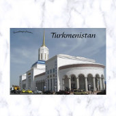 Spoorwegstation Ashgabat in Turkmenistan Briefkaart
