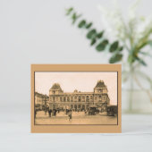 Spoorwegstation Brussel, horsecar Briefkaart (Staand voorkant)
