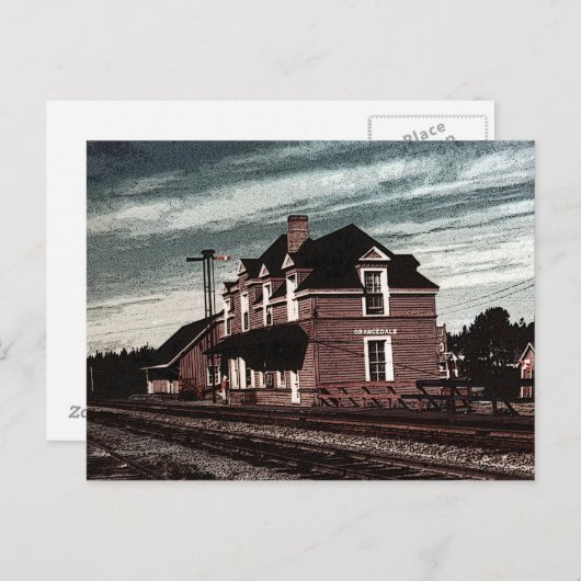 Spoorwegstation Cape Breton Nova Scotia Briefkaart (Voorkant / Achterkant)