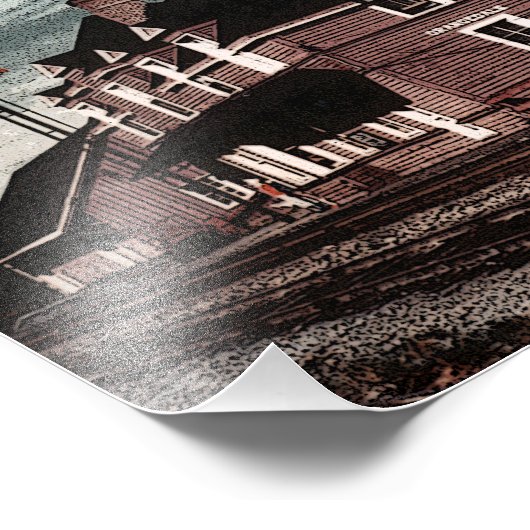 Spoorwegstation Cape Breton Nova Scotia Foto Afdruk (Hoek)