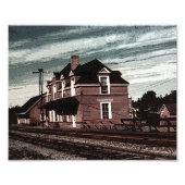 Spoorwegstation Cape Breton Nova Scotia Foto Afdruk (Voorkant)
