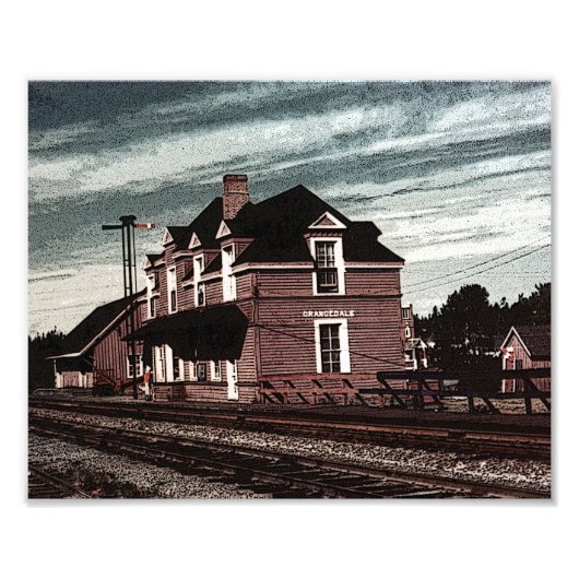 Spoorwegstation Cape Breton Nova Scotia Foto Afdruk (Voorkant)