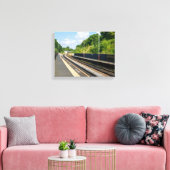 Spoorwegstation Cottingley, Leeds Canvas Afdruk (Insitu (Woonkamer))