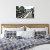 Spoorwegstation Cottingley, Leeds Canvas Afdruk (Insitu (Slaapkamer))