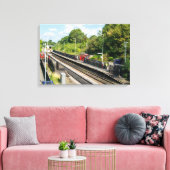 Spoorwegstation Cottingley, Leeds Canvas Afdruk (Insitu (Woonkamer))