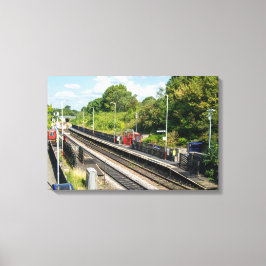 Spoorwegstation Cottingley, Leeds Canvas Afdruk