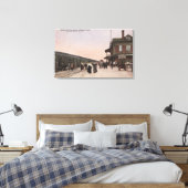 Spoorwegstation in de Stille Zuidzee Canvas Afdruk (Insitu (Slaapkamer))
