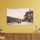 Spoorwegstation in de Stille Zuidzee Canvas Afdruk (Insitu (Woonkamer))