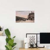 Spoorwegstation in de Stille Zuidzee Poster (Thuiskantoor)