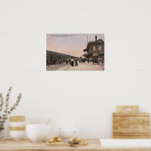 Spoorwegstation in de Stille Zuidzee Poster (Keuken)