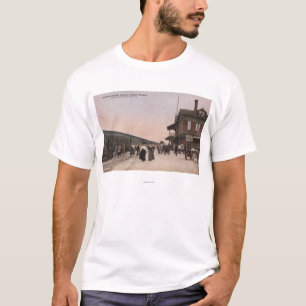Spoorwegstation in de Stille Zuidzee T-shirt