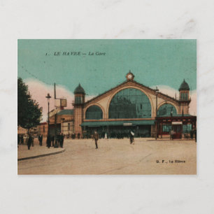 Spoorwegstation Le Havre Photochrom France 1910 Briefkaart