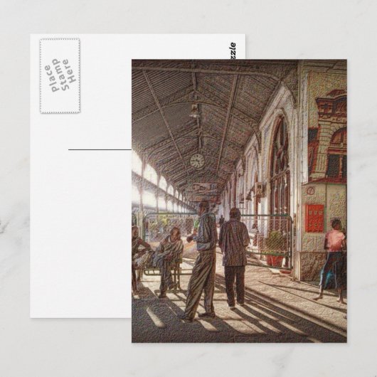 Spoorwegstation Maputo Briefkaart (Voorkant / Achterkant)