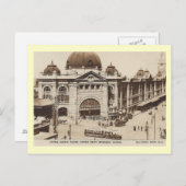 Spoorwegstation, Melbourne, Australië Vintage Briefkaart (Voorkant / Achterkant)