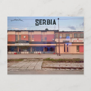 Spoorwegstation Požega in district Zlatibor Servië Briefkaart