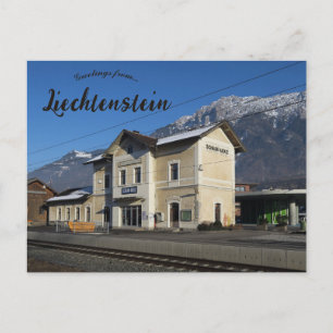 Spoorwegstation Schaan-Vaduz Liechtenstein Briefkaart