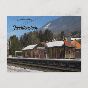 Spoorwegstation Schaanwald Liechtenstein Briefkaart