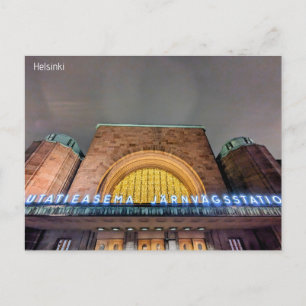 Spoorwegstation van Helsinki Briefkaart